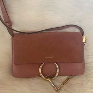 Chloe Faye Small Shoulder Bag Rusty Pink